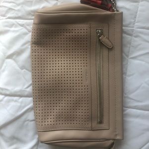 Coach small perforated handbag soft pink